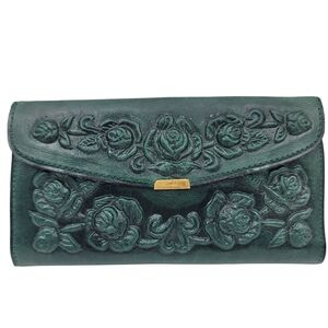 Handcrafted Engraved Leather Wallet for Women